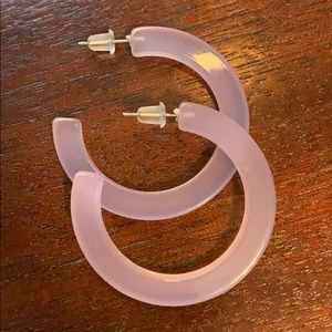 Madewell Jewelry - Madewell light pink acrylic hoops Madewell Jewelry - Madewell light pink acrylic hoops